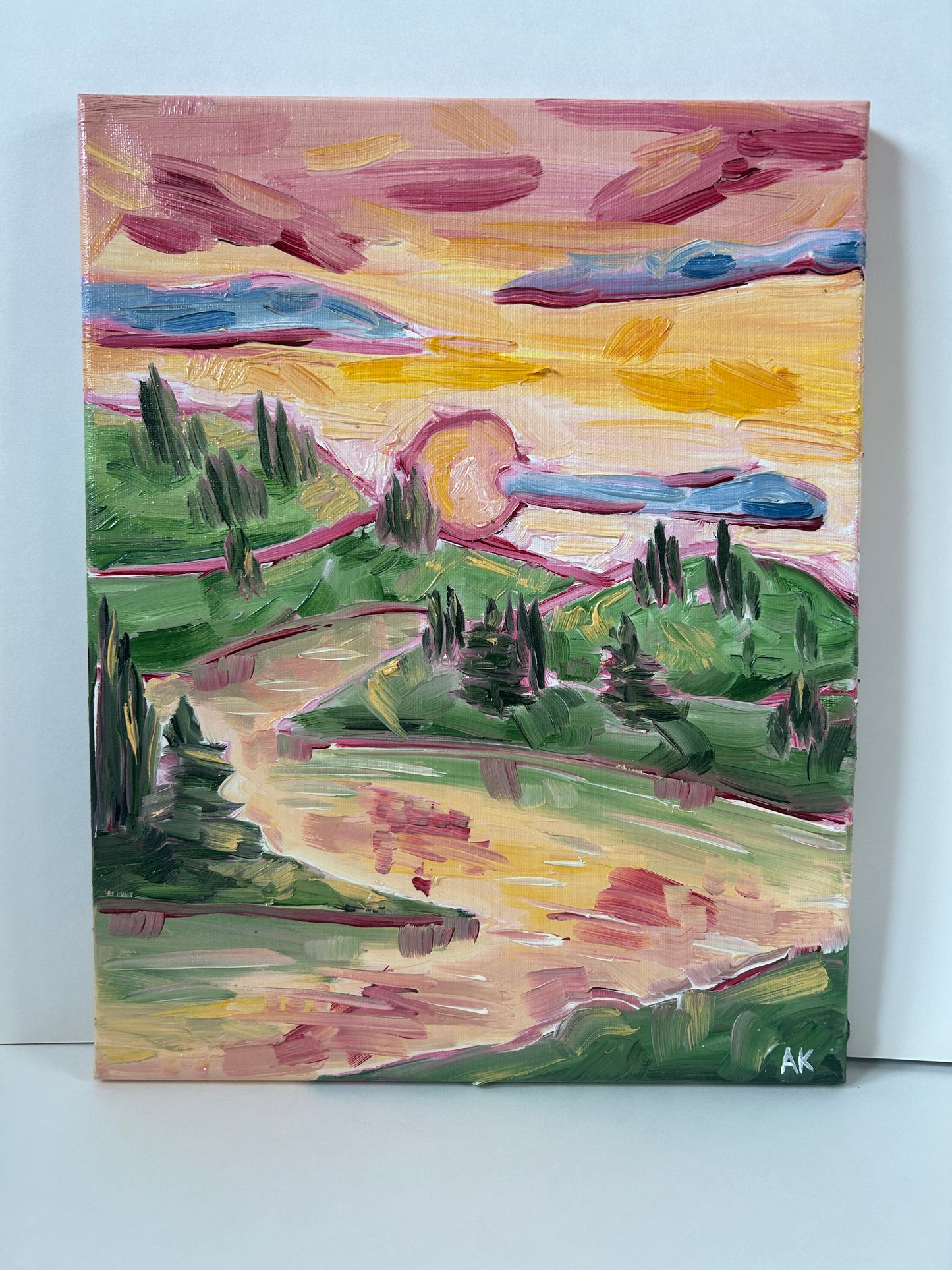 Pink Sunset - Original Painting